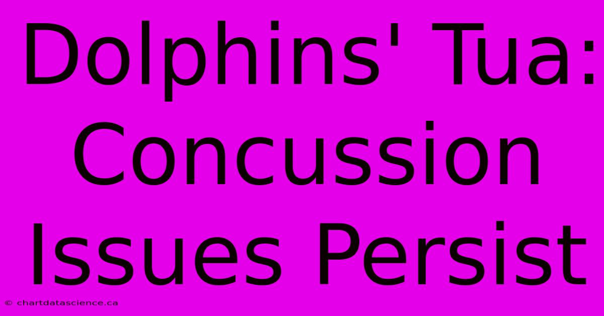 Dolphins' Tua: Concussion Issues Persist 