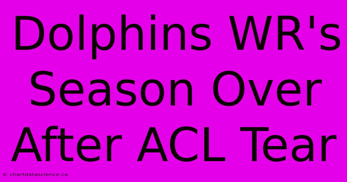 Dolphins WR's Season Over After ACL Tear 