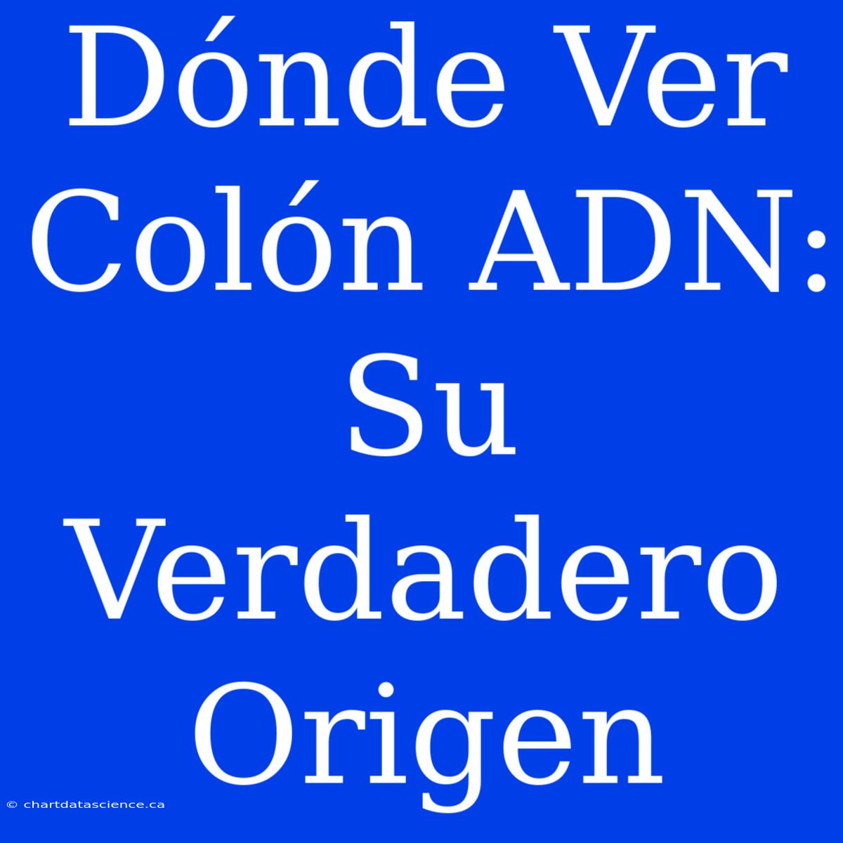 Dónde Ver Colón ADN: Su Verdadero Origen