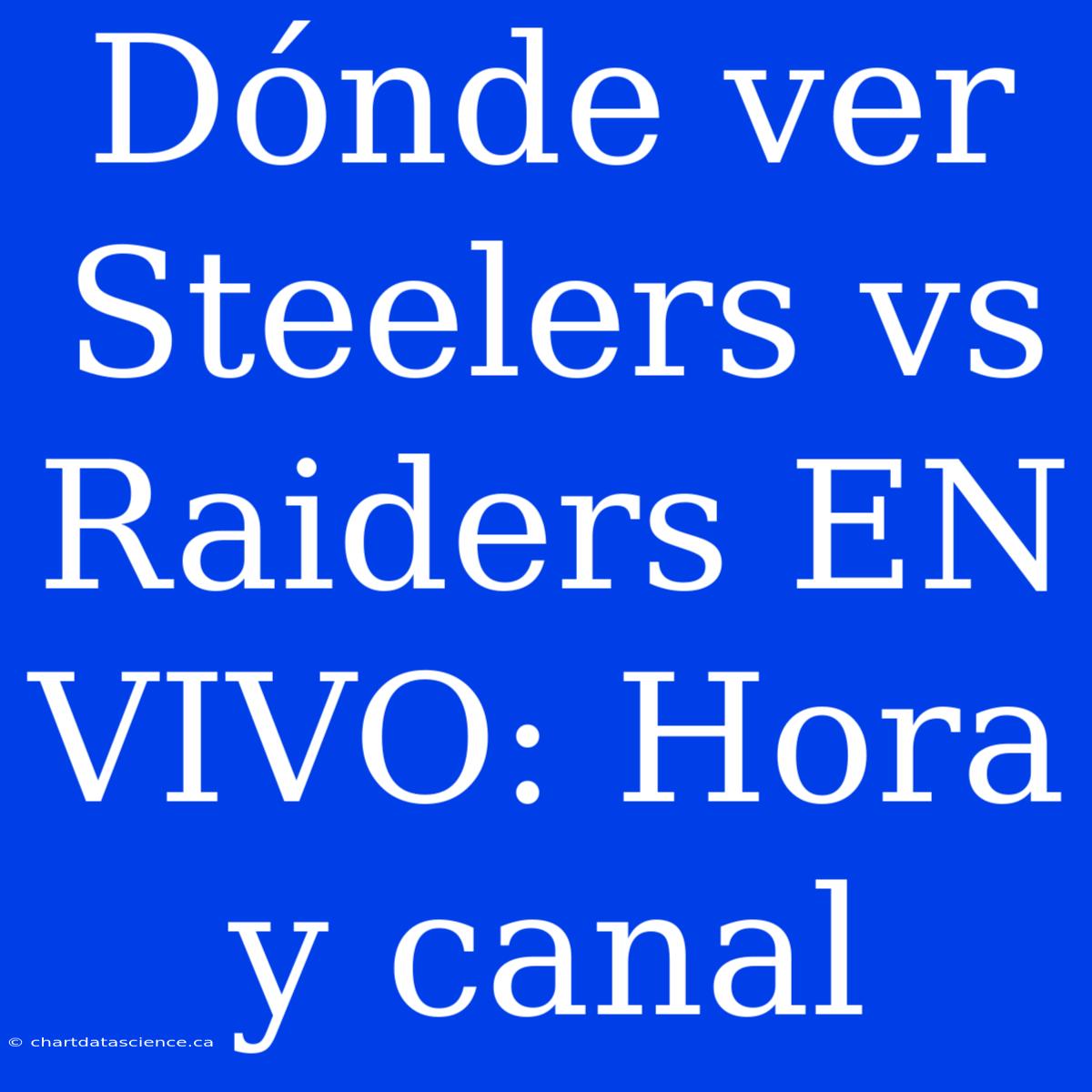 Dónde Ver Steelers Vs Raiders EN VIVO: Hora Y Canal