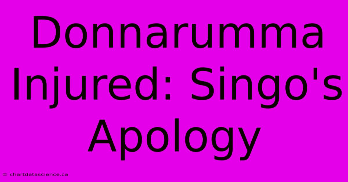 Donnarumma Injured: Singo's Apology