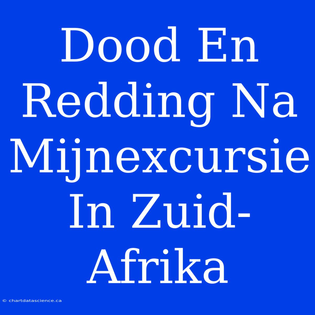 Dood En Redding Na Mijnexcursie In Zuid-Afrika