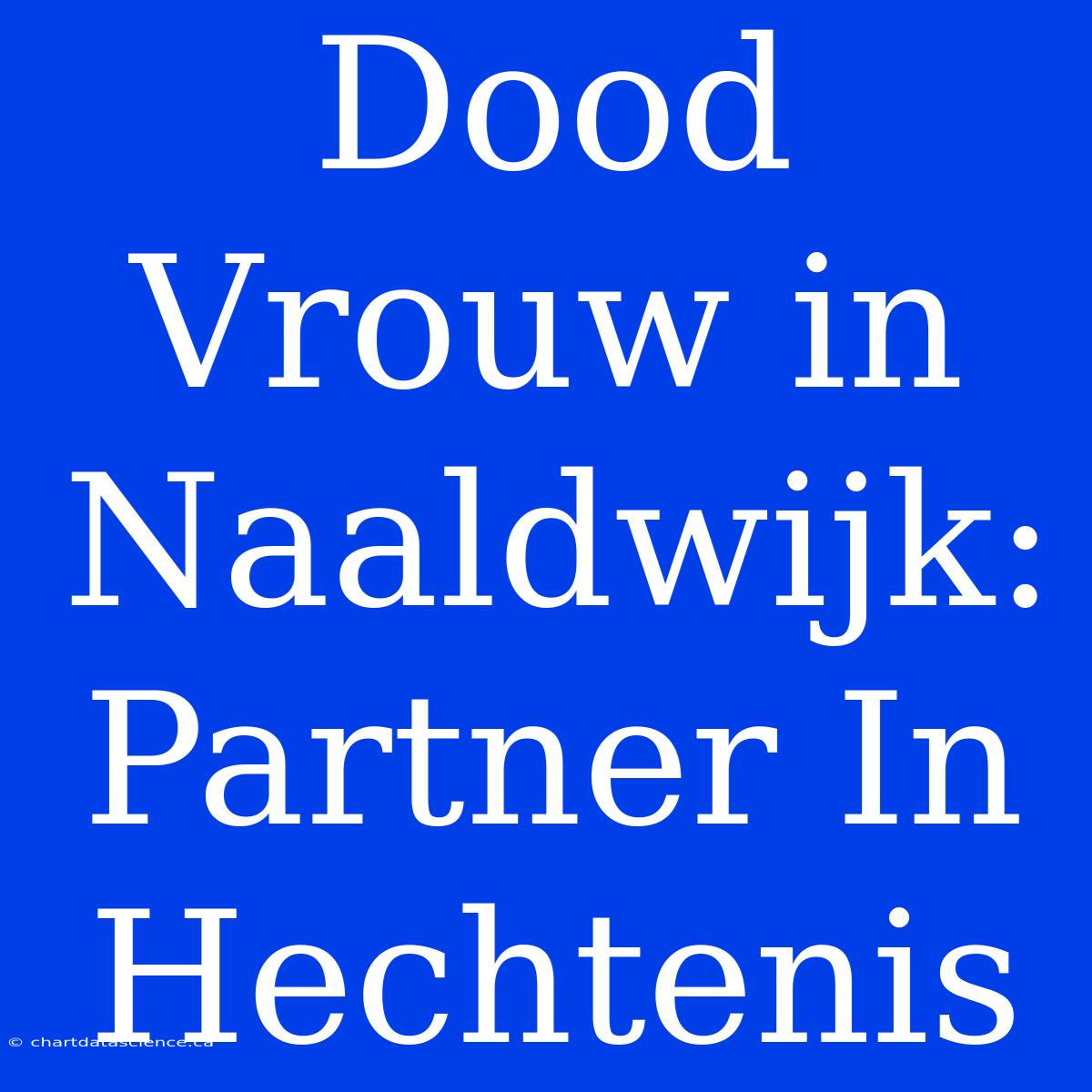 Dood Vrouw In Naaldwijk: Partner In Hechtenis