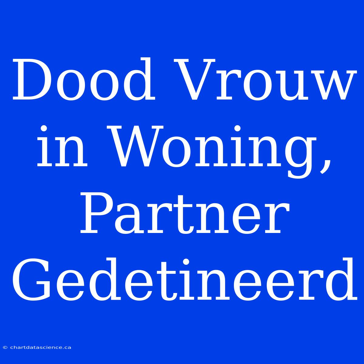 Dood Vrouw In Woning, Partner Gedetineerd