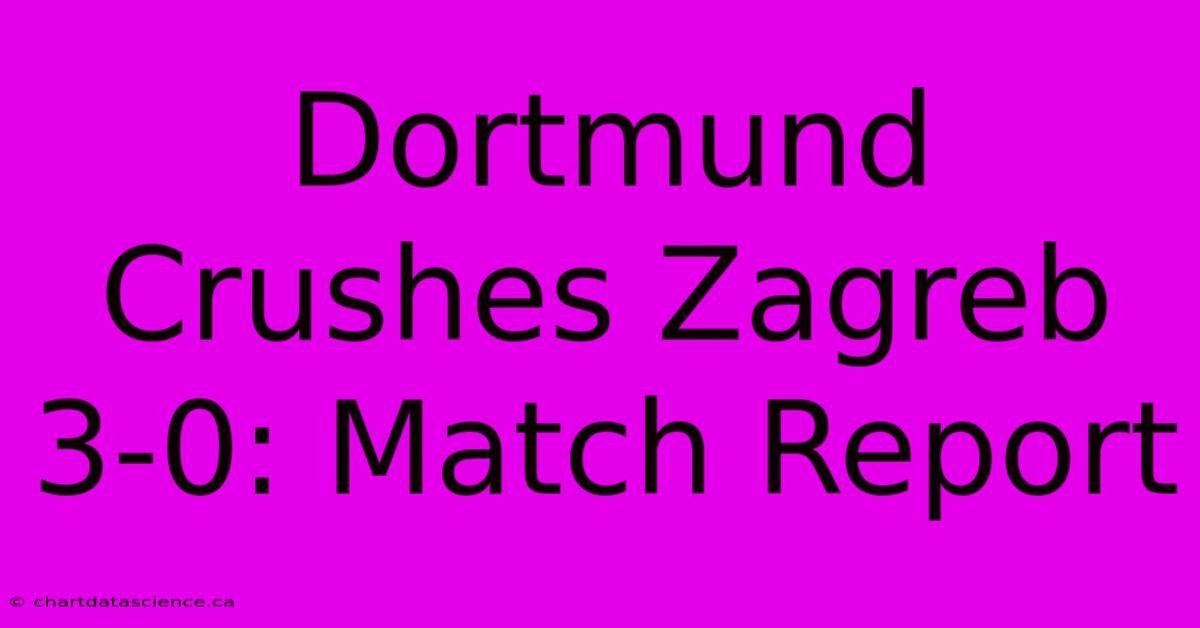 Dortmund Crushes Zagreb 3-0: Match Report