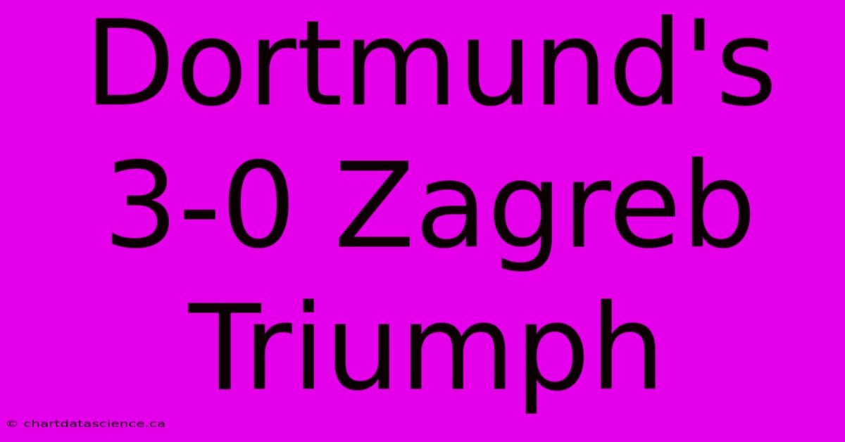 Dortmund's 3-0 Zagreb Triumph