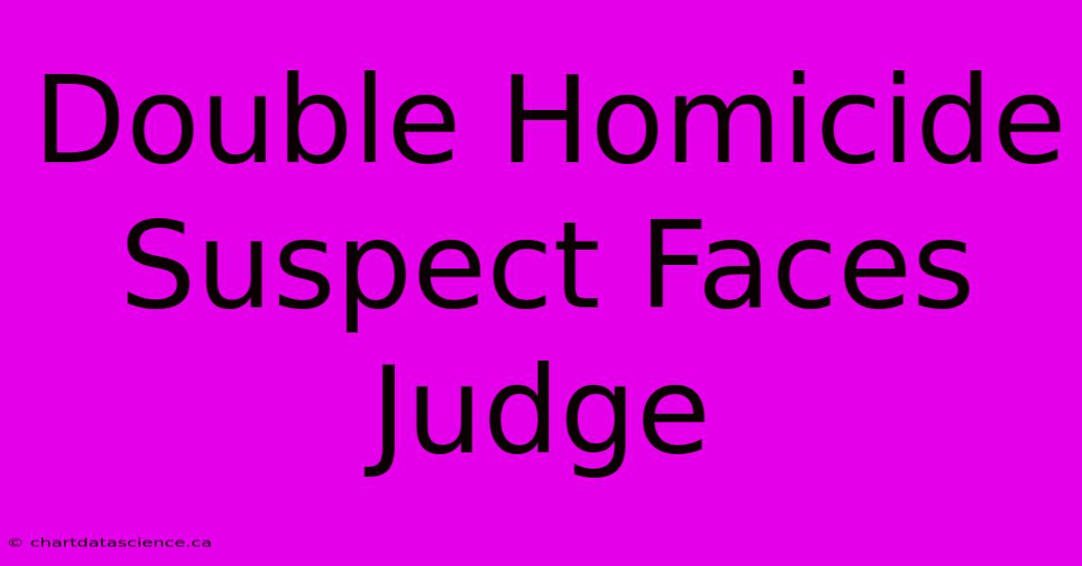 Double Homicide Suspect Faces Judge