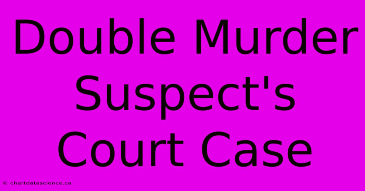 Double Murder Suspect's Court Case