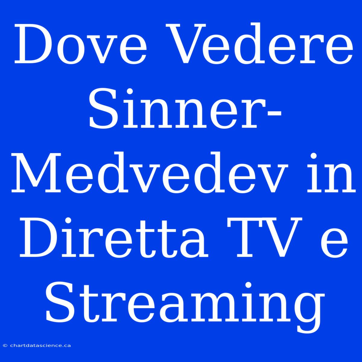 Dove Vedere Sinner-Medvedev In Diretta TV E Streaming