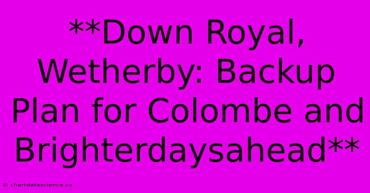 **Down Royal, Wetherby: Backup Plan For Colombe And Brighterdaysahead** 