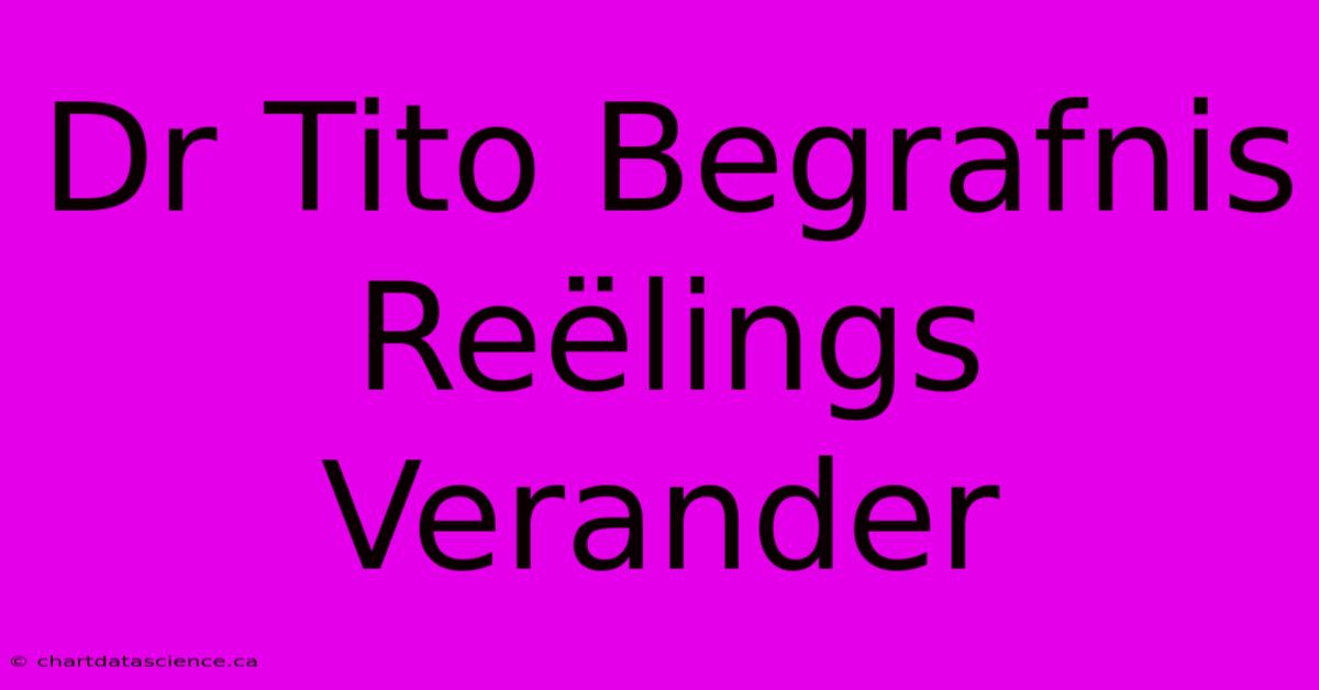 Dr Tito Begrafnis Reëlings Verander 