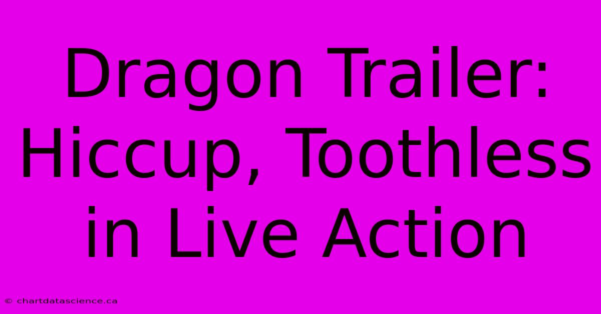 Dragon Trailer: Hiccup, Toothless In Live Action