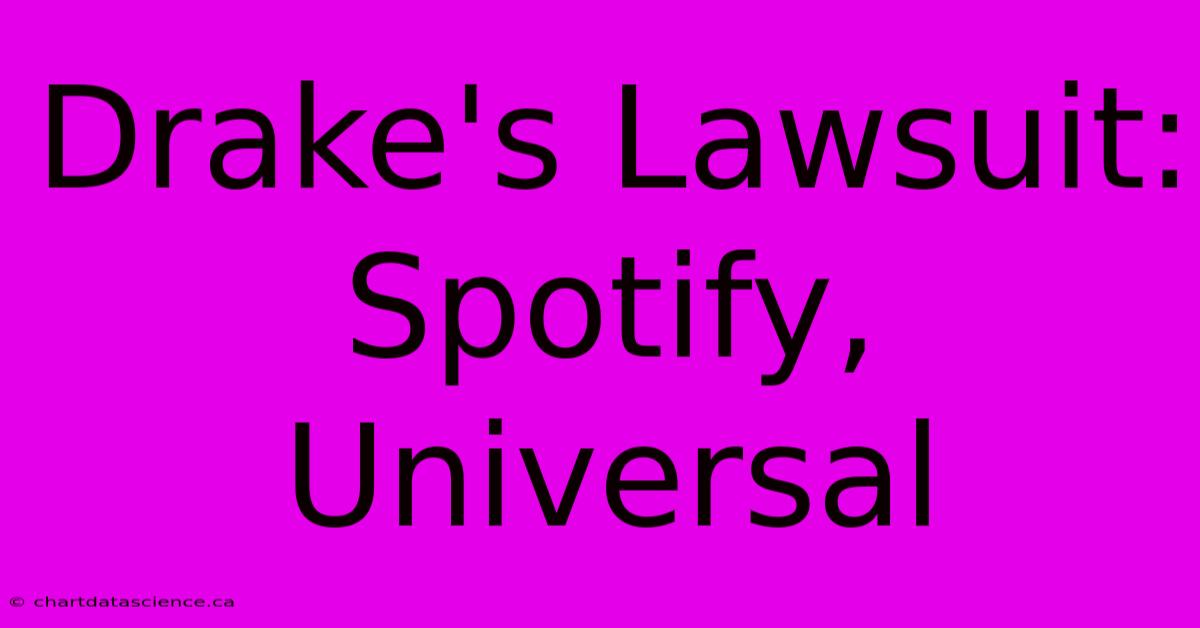 Drake's Lawsuit: Spotify, Universal