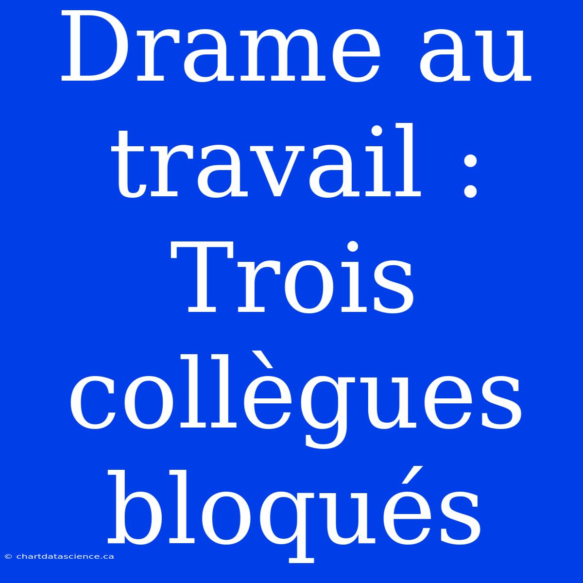 Drame Au Travail : Trois Collègues Bloqués