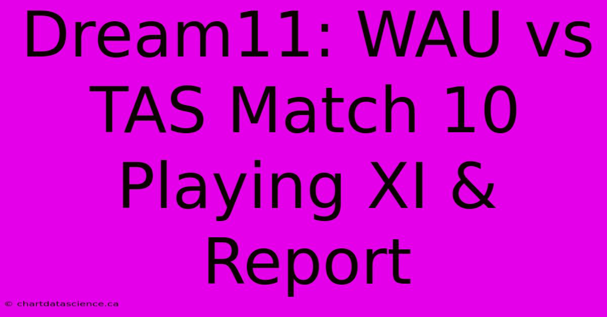 Dream11: WAU Vs TAS Match 10 Playing XI & Report