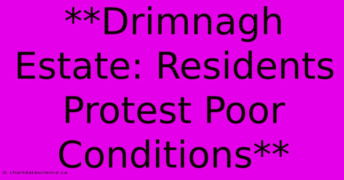 **Drimnagh Estate: Residents Protest Poor Conditions**