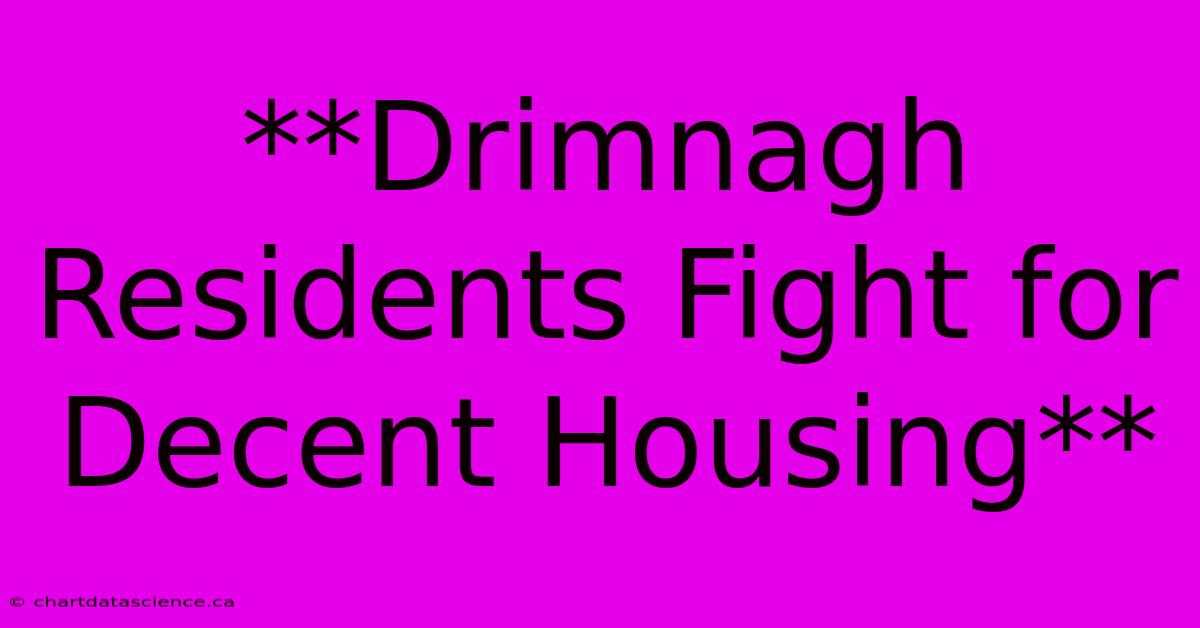 **Drimnagh Residents Fight For Decent Housing**