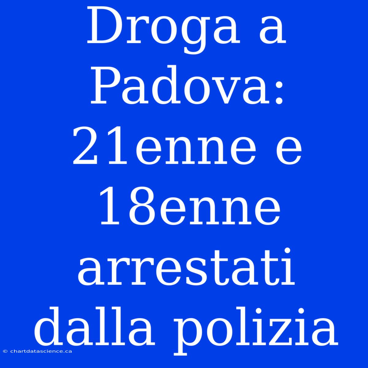 Droga A Padova: 21enne E 18enne Arrestati Dalla Polizia