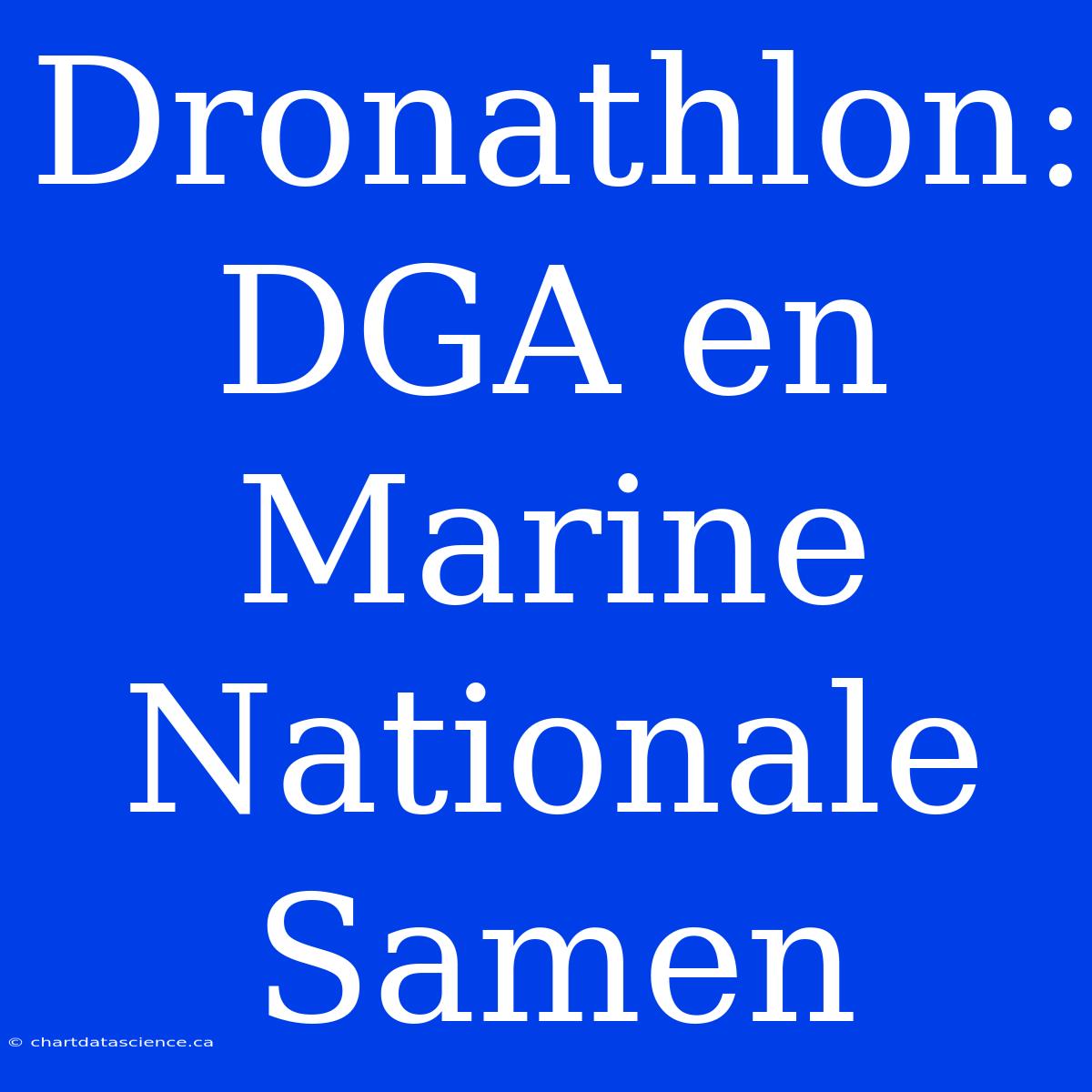 Dronathlon: DGA En Marine Nationale Samen