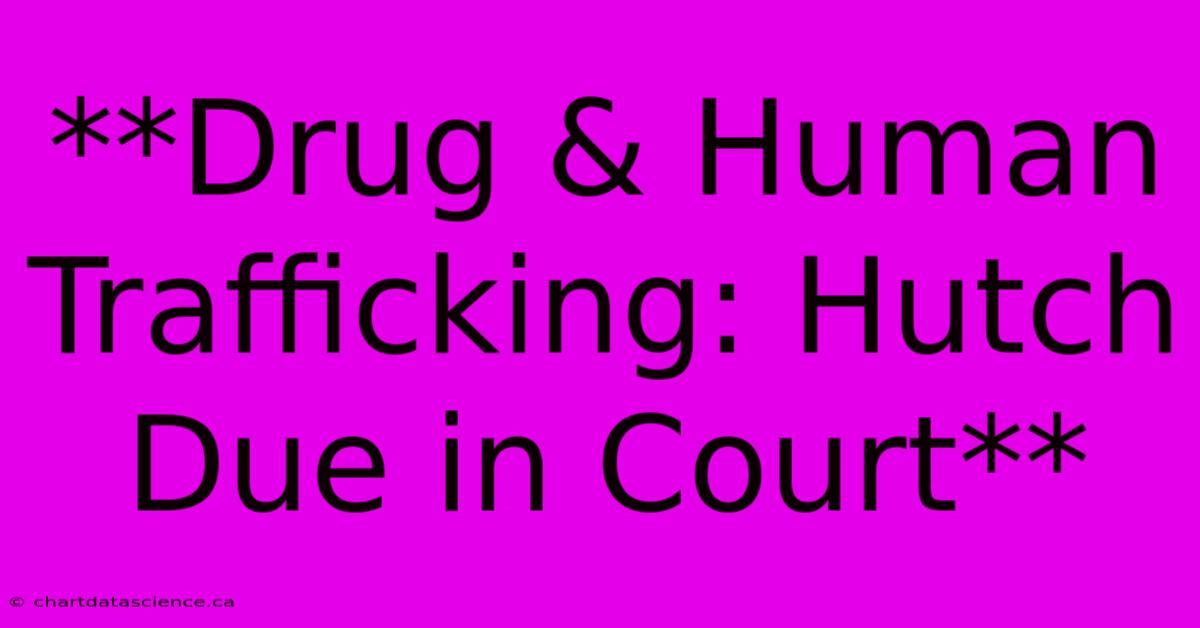 **Drug & Human Trafficking: Hutch Due In Court**