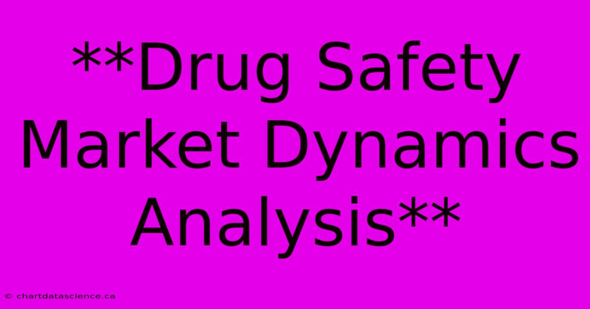 **Drug Safety Market Dynamics Analysis**