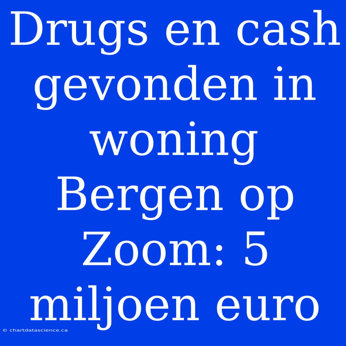 Drugs En Cash Gevonden In Woning Bergen Op Zoom: 5 Miljoen Euro