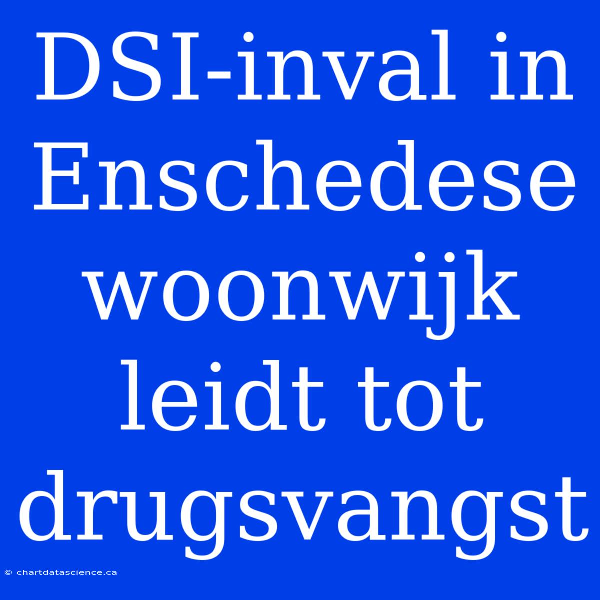 DSI-inval In Enschedese Woonwijk Leidt Tot Drugsvangst