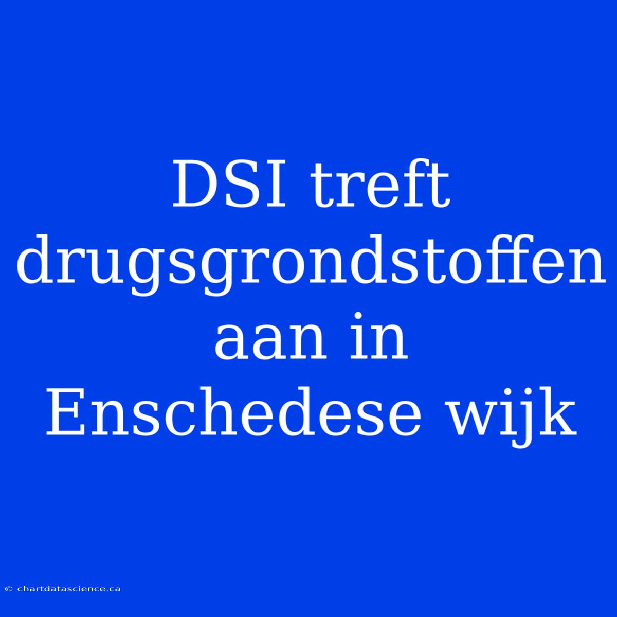 DSI Treft Drugsgrondstoffen Aan In Enschedese Wijk