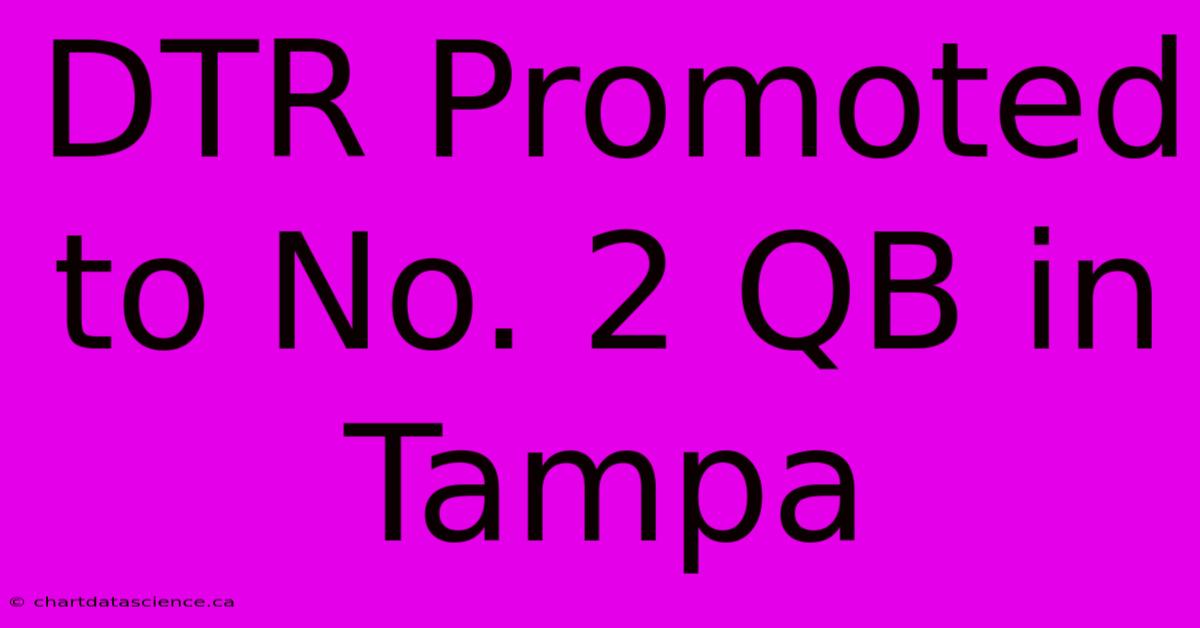 DTR Promoted To No. 2 QB In Tampa