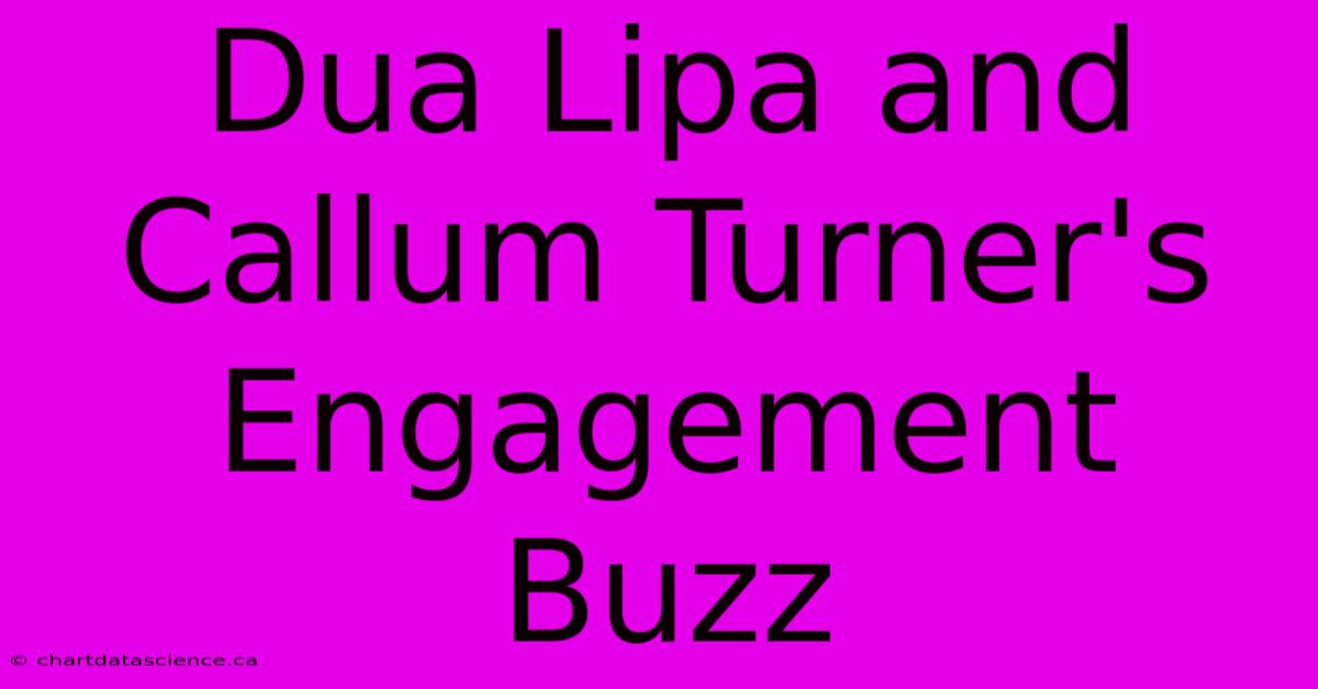 Dua Lipa And Callum Turner's Engagement Buzz