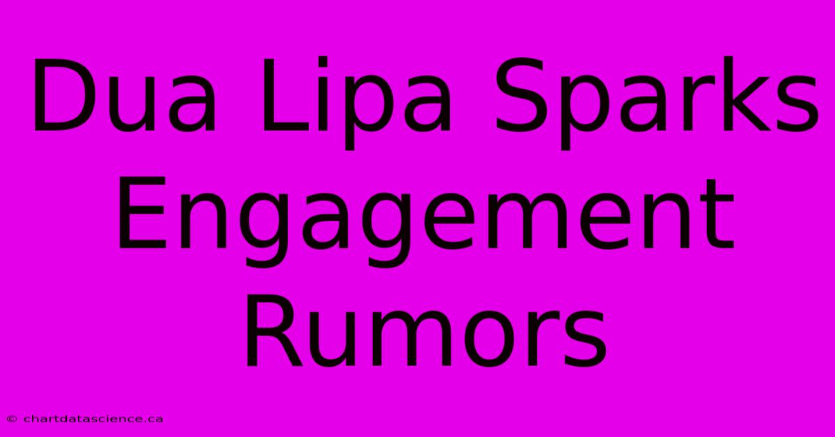 Dua Lipa Sparks Engagement Rumors