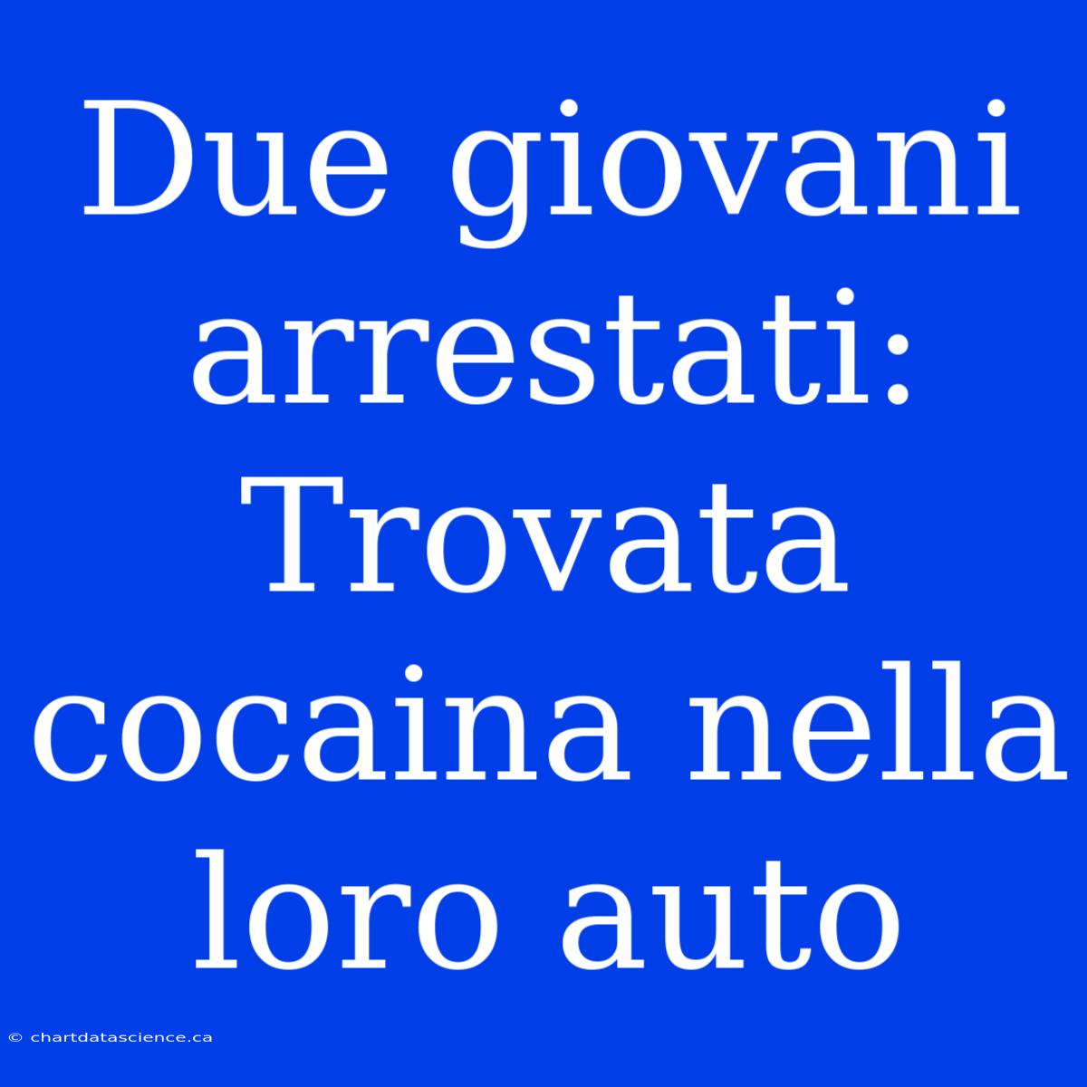 Due Giovani Arrestati: Trovata Cocaina Nella Loro Auto