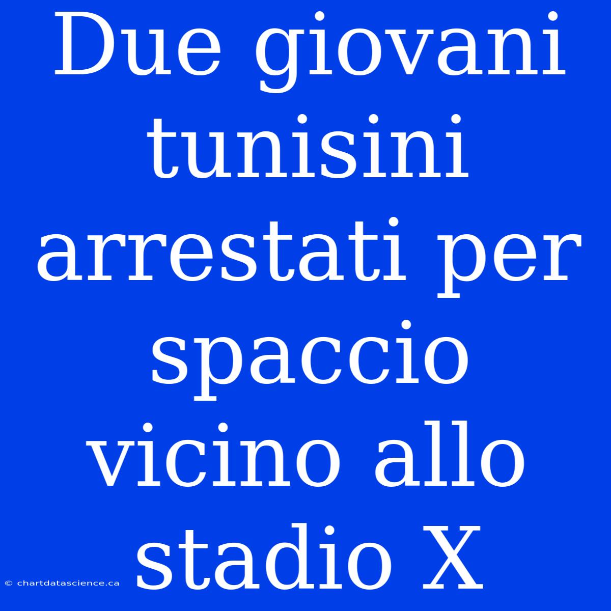 Due Giovani Tunisini Arrestati Per Spaccio Vicino Allo Stadio X