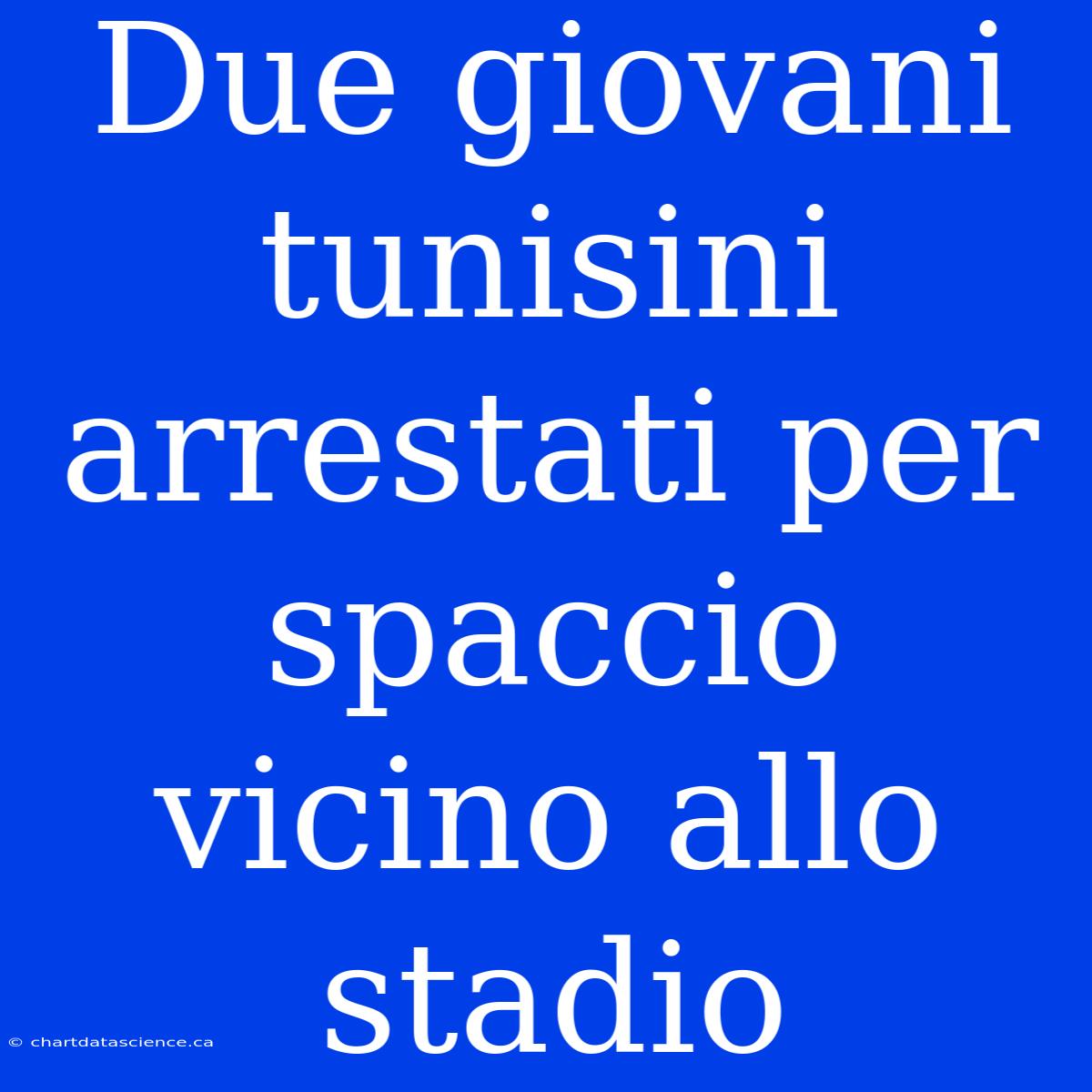 Due Giovani Tunisini Arrestati Per Spaccio Vicino Allo Stadio