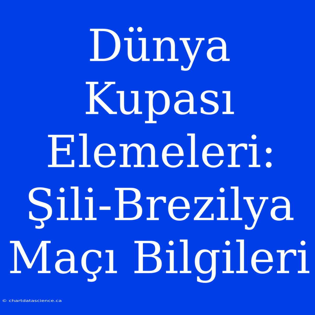 Dünya Kupası Elemeleri: Şili-Brezilya Maçı Bilgileri