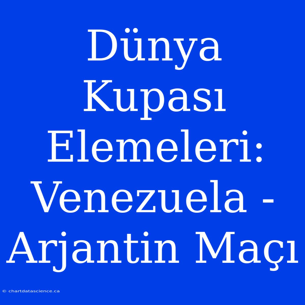 Dünya Kupası Elemeleri: Venezuela - Arjantin Maçı