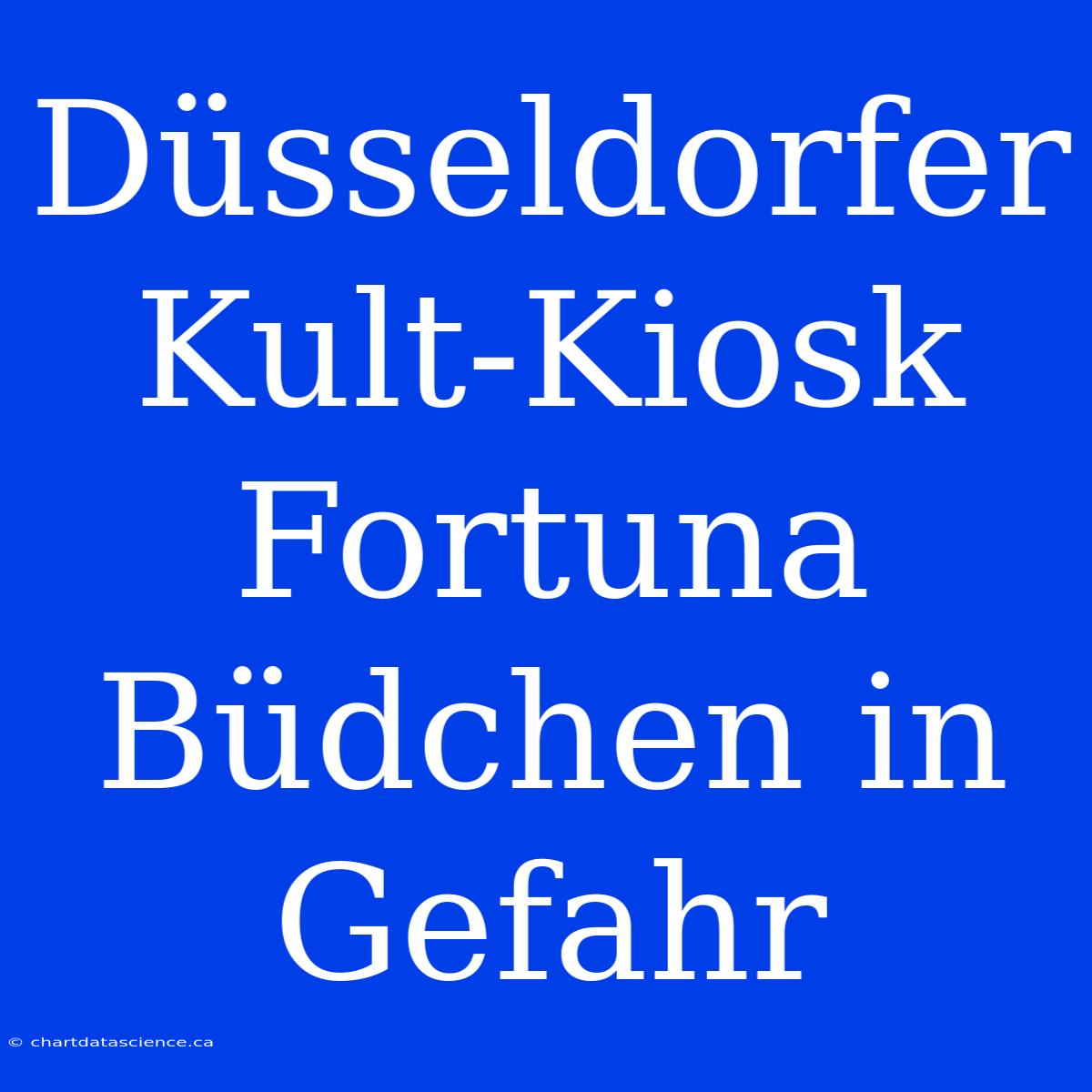 Düsseldorfer Kult-Kiosk Fortuna Büdchen In Gefahr