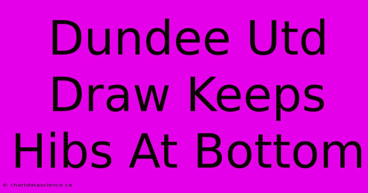 Dundee Utd Draw Keeps Hibs At Bottom