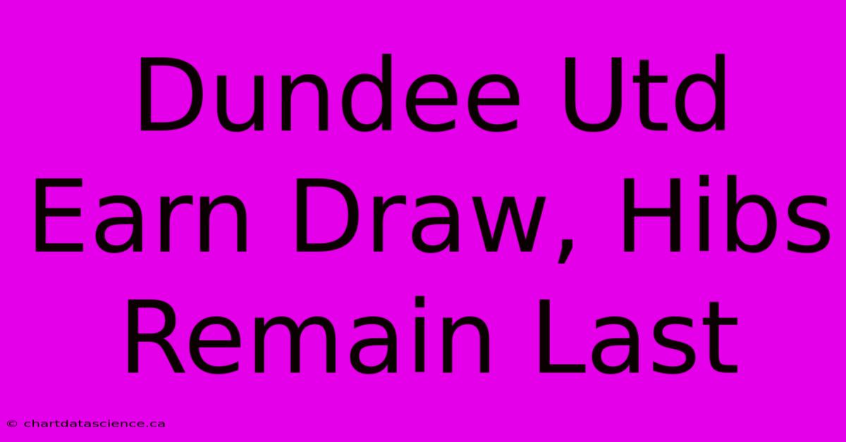 Dundee Utd Earn Draw, Hibs Remain Last