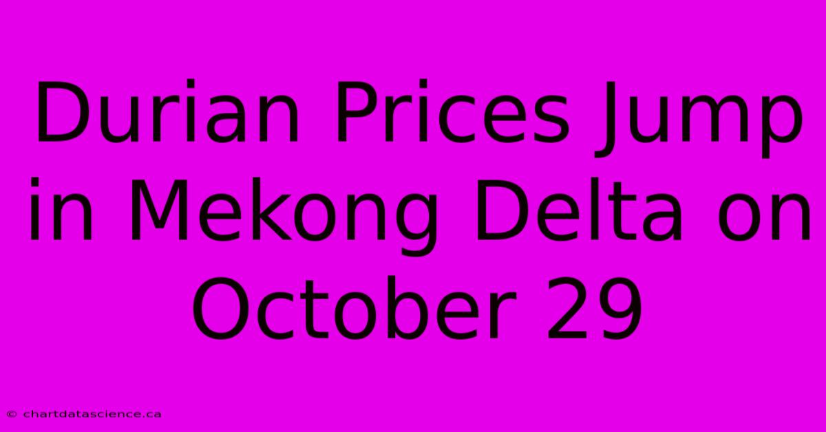 Durian Prices Jump In Mekong Delta On October 29