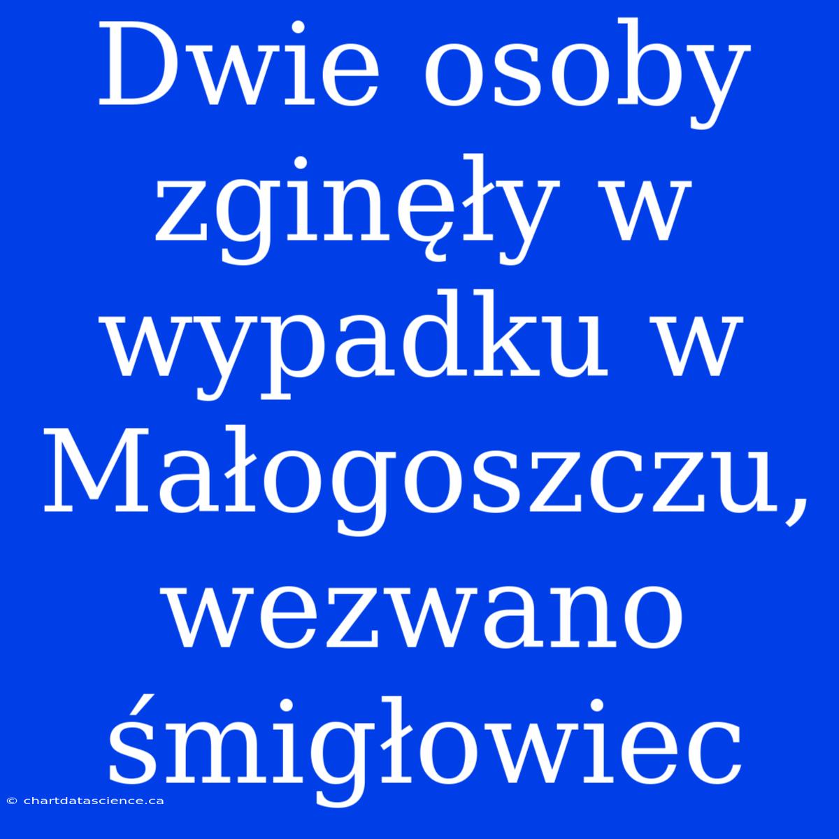 Dwie Osoby Zginęły W Wypadku W Małogoszczu, Wezwano Śmigłowiec