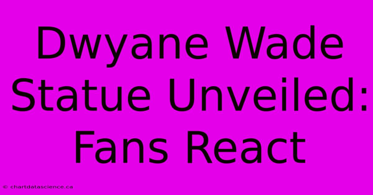 Dwyane Wade Statue Unveiled: Fans React