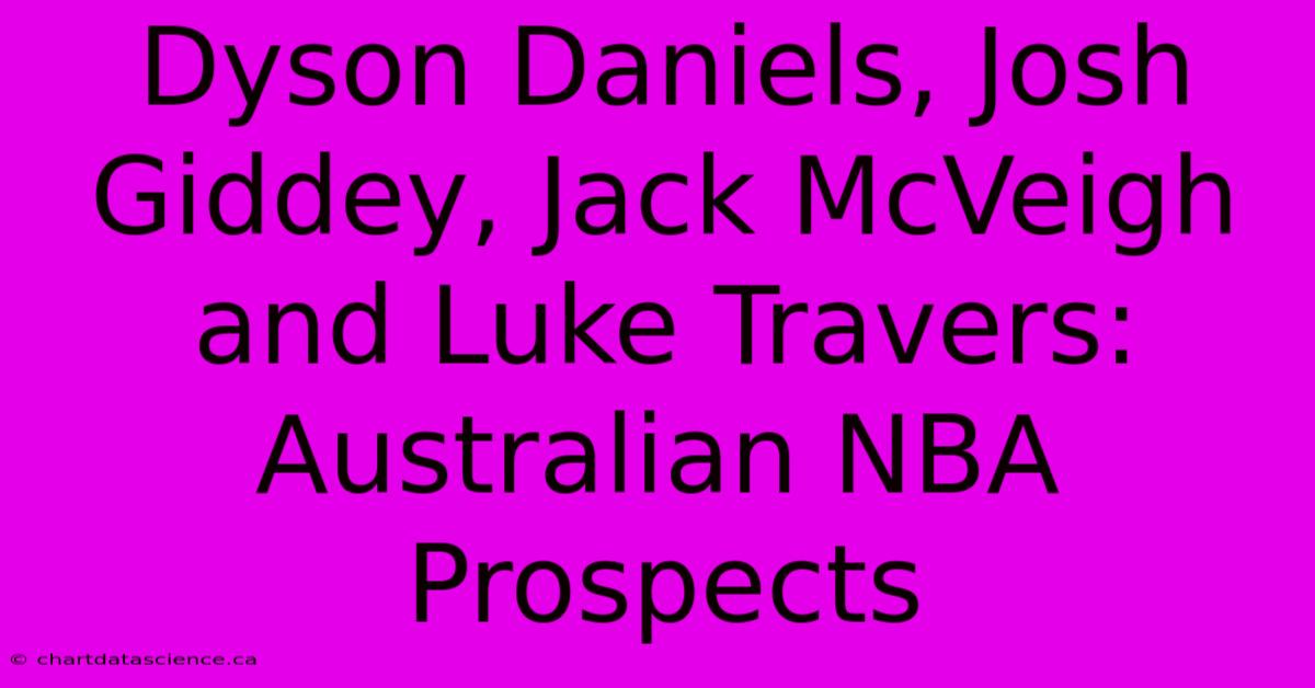 Dyson Daniels, Josh Giddey, Jack McVeigh And Luke Travers: Australian NBA Prospects