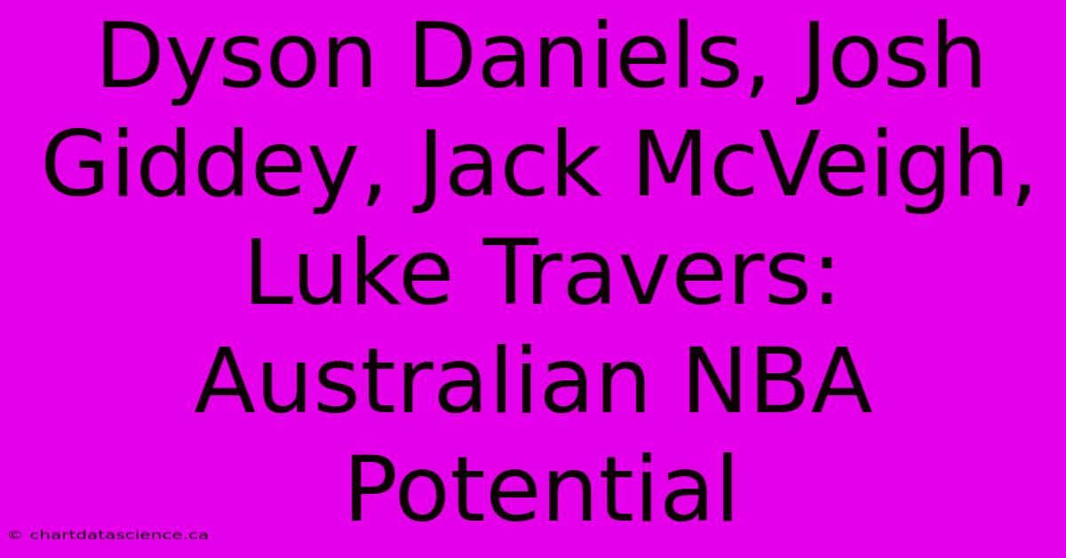 Dyson Daniels, Josh Giddey, Jack McVeigh, Luke Travers: Australian NBA Potential 