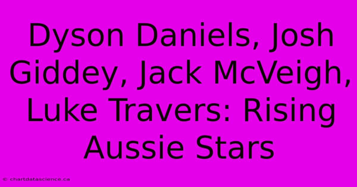 Dyson Daniels, Josh Giddey, Jack McVeigh, Luke Travers: Rising Aussie Stars