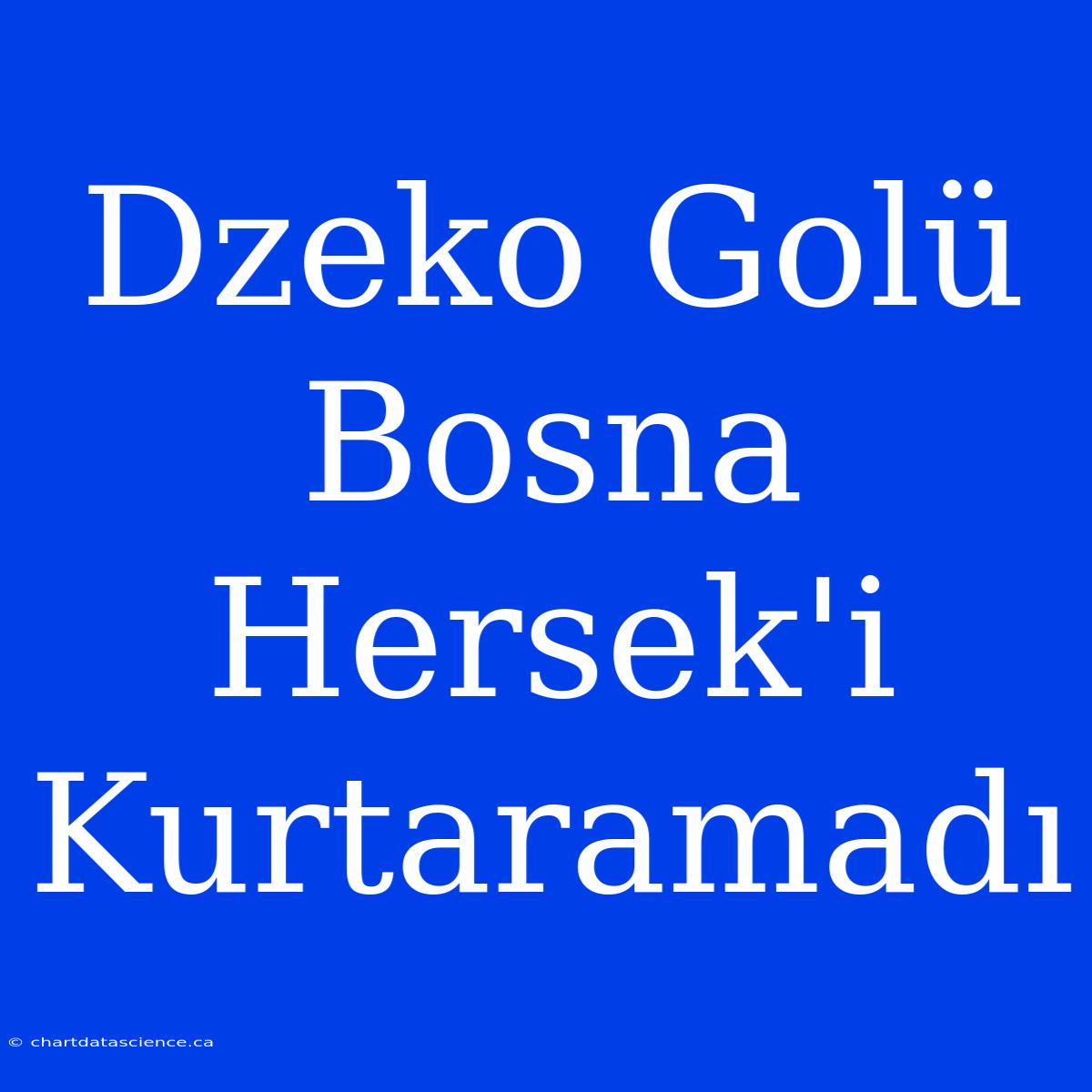 Dzeko Golü Bosna Hersek'i Kurtaramadı