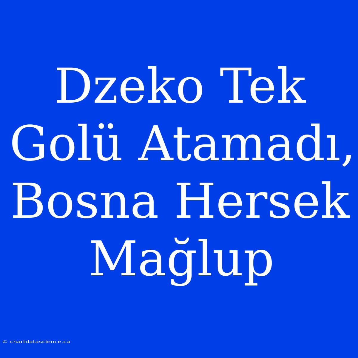 Dzeko Tek Golü Atamadı, Bosna Hersek Mağlup