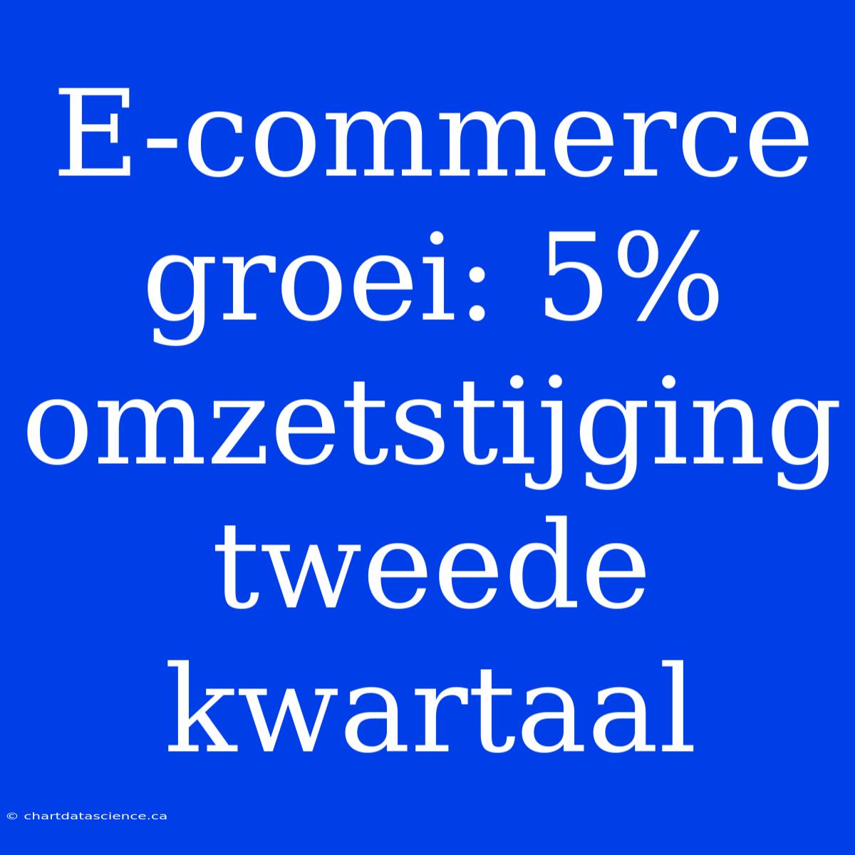 E-commerce Groei: 5% Omzetstijging Tweede Kwartaal