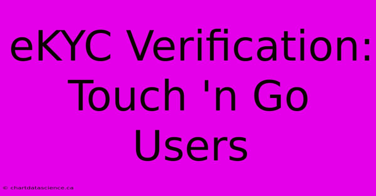 EKYC Verification: Touch 'n Go Users