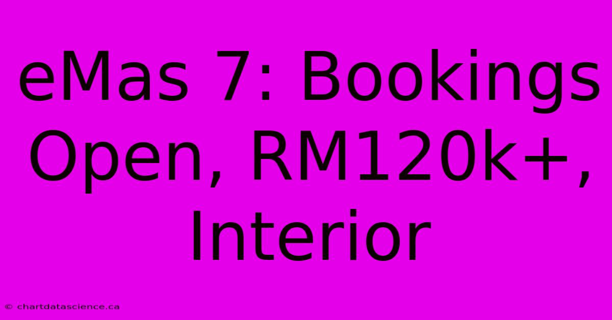 EMas 7: Bookings Open, RM120k+, Interior